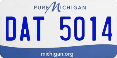 MI license plate DAT5014