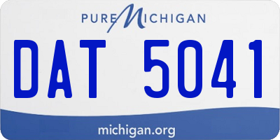 MI license plate DAT5041