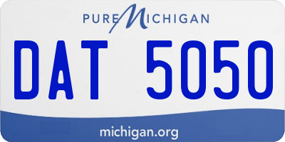 MI license plate DAT5050