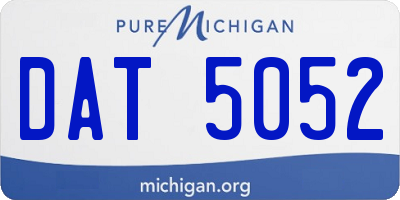 MI license plate DAT5052