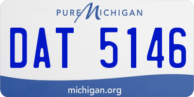 MI license plate DAT5146