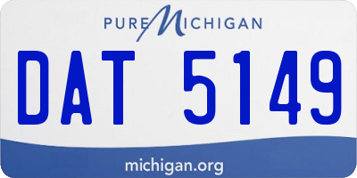 MI license plate DAT5149