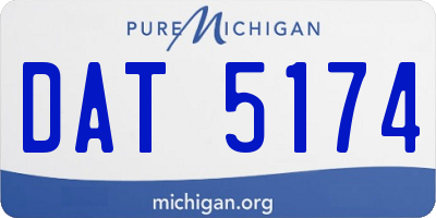 MI license plate DAT5174