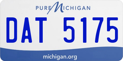 MI license plate DAT5175