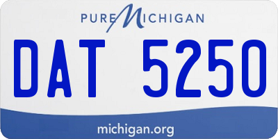 MI license plate DAT5250