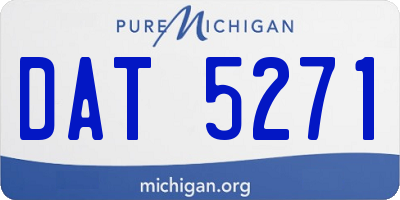 MI license plate DAT5271