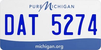 MI license plate DAT5274