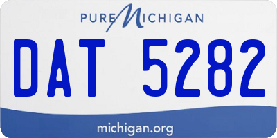 MI license plate DAT5282