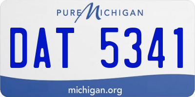 MI license plate DAT5341