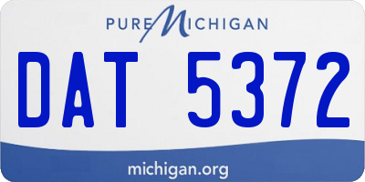 MI license plate DAT5372