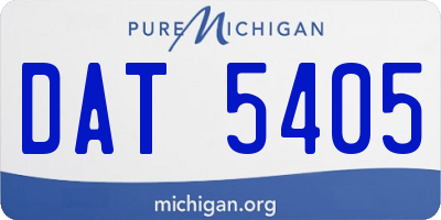 MI license plate DAT5405
