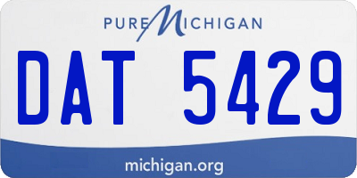 MI license plate DAT5429