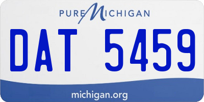 MI license plate DAT5459