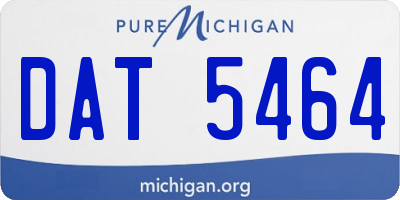MI license plate DAT5464