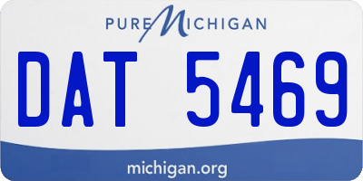 MI license plate DAT5469