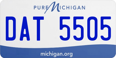MI license plate DAT5505