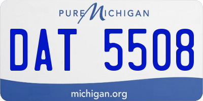 MI license plate DAT5508