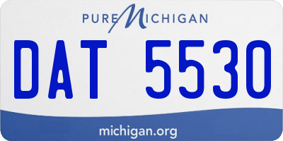 MI license plate DAT5530