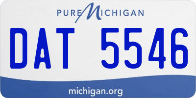 MI license plate DAT5546
