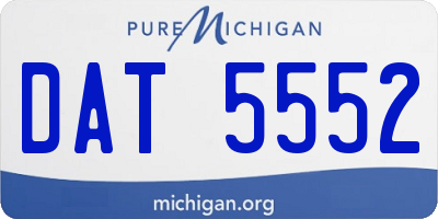 MI license plate DAT5552