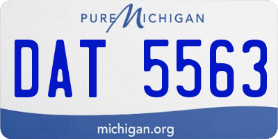 MI license plate DAT5563