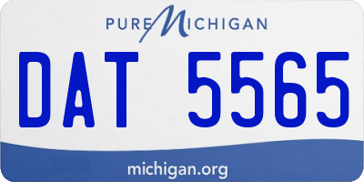 MI license plate DAT5565