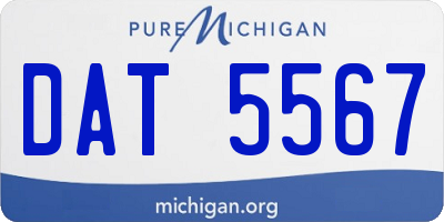MI license plate DAT5567
