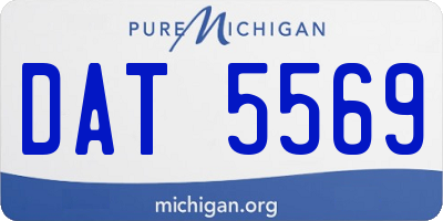 MI license plate DAT5569