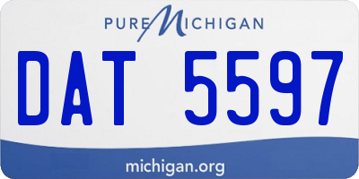 MI license plate DAT5597