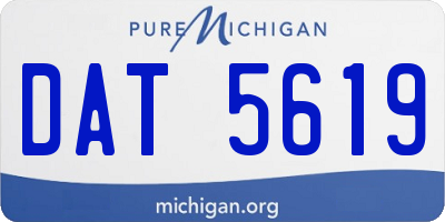 MI license plate DAT5619