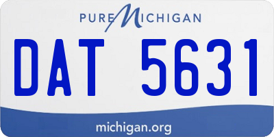 MI license plate DAT5631