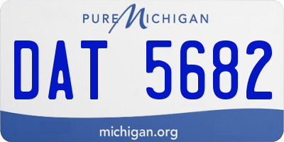 MI license plate DAT5682