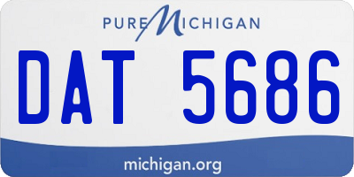 MI license plate DAT5686