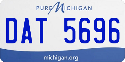 MI license plate DAT5696