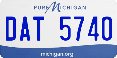 MI license plate DAT5740