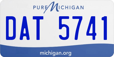 MI license plate DAT5741