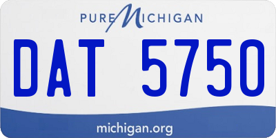 MI license plate DAT5750