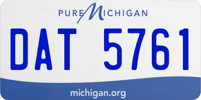 MI license plate DAT5761