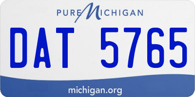 MI license plate DAT5765