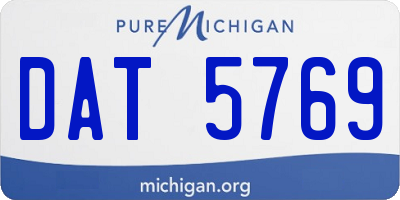 MI license plate DAT5769