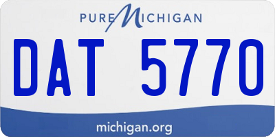MI license plate DAT5770