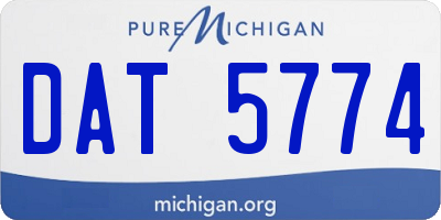 MI license plate DAT5774