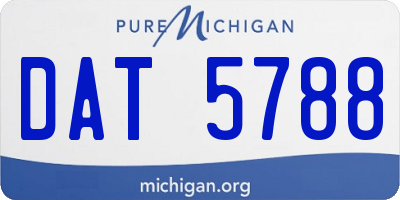 MI license plate DAT5788