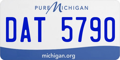 MI license plate DAT5790