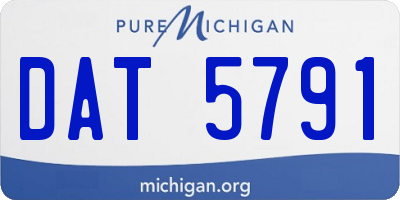 MI license plate DAT5791