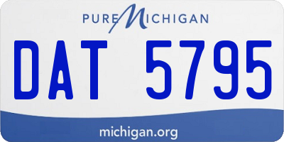 MI license plate DAT5795