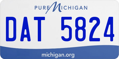 MI license plate DAT5824