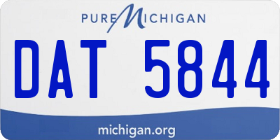 MI license plate DAT5844