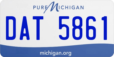 MI license plate DAT5861
