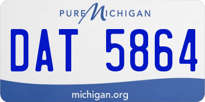 MI license plate DAT5864